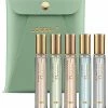 Lovery 6pc Perfume Set, Floral Scented Eau De Parfum Body Spray With Leather Pouch Women