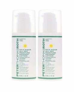 Peter Thomas Roth 3.4oz Max Sheer All Day Moisture SPF 30 Defense Lotion 2 Pack Women