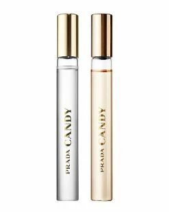 Prada Candy 2pcs Rollerball Set For Women: 0.3oz EDP Candy + 0.3oz EDP Candy Kiss