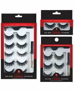 Pursonic Set Of 5 Faux Mink Eyelashes Extensions Women