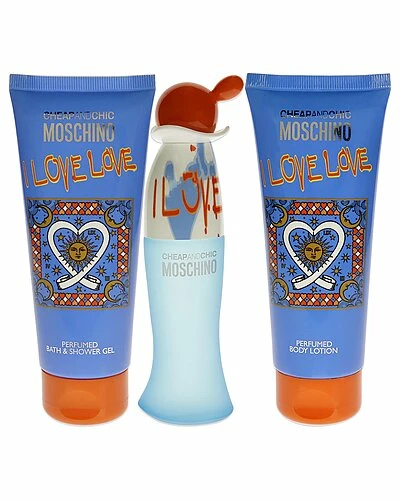 MOSCHINO Women's I Love Love Cheap And Chic 3pc Gift Set 1 MOSCHINO Women's I Love Love Cheap And Chic 3pc Gift Set