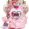 Lovery Spa Gift Basket, Red Rose Bath And Body Care Women