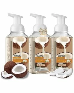 Lovery Set Of 3 Foaming Hand Soaps In Vanilla Coconut, Alcohol Free Hand Wash Women