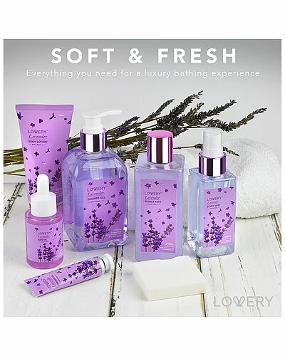 Lovery Lavender Bath & Body 12pc Gift Basket Women 3 Lovery Lavender Bath & Body 12pc Gift Basket Women - Image 3