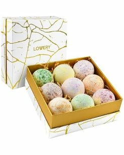 Lovery 9pc Luxury Marble Bath Bomb Set Women