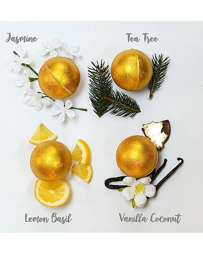 Lovery 24 Karat Gold Bath Bombs Set, 9pc Handmade Bubble Bath Bombs For Spa Bath Women 3 Lovery 24 Karat Gold Bath Bombs Set, 9pc Handmade Bubble Bath Bombs For Spa Bath Women - Image 3