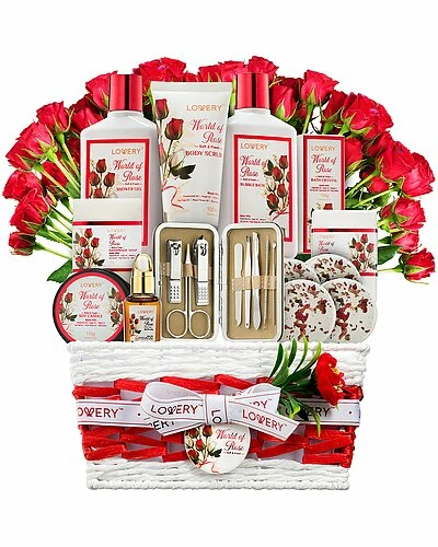 Lovery Red Rose 35pc Bath & Body Spa Gift Women 1 Lovery Red Rose 35pc Bath & Body Spa Gift Women