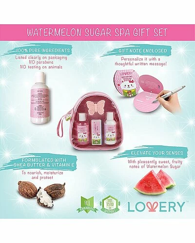 Lovery Kids Bubble Bath 5 Piece Set, Watermelon Body Care Package Women 2 Lovery Kids Bubble Bath 5 Piece Set, Watermelon Body Care Package Women - Image 2