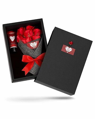 Lovery Bath & Body Gift Basket - Essential Oils & Red Rose Petal Soaps Women 1 Lovery Bath & Body Gift Basket - Essential Oils & Red Rose Petal Soaps Women