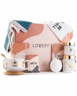 Lovery Get Well Soon Care Package, 13pc Sympathey Spa Gift, Get Well Basket Women