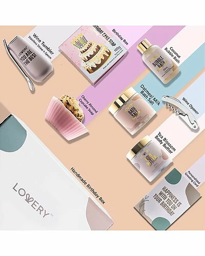 Lovery 10pc Happy Birthday Relaxing Wine Tumbler And Spa Kit With Birthday Card Women 2 Lovery 10pc Happy Birthday Relaxing Wine Tumbler And Spa Kit With Birthday Card Women - Image 2