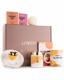 Lovery Happy Birthday Personalized Gift Box, 8pc Unique Self Care Relaxing Spa Women