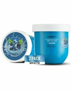 Lovery Blueberry Milk Whipped Body Butter, 2 Pack Ultra Moisturizing Body Cream Women