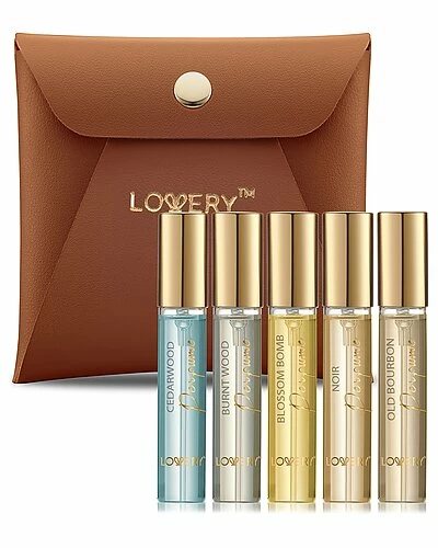 Lovery Travel Cologne Spray For Men, 5pc Woodsy Scented Mini Body Perfumes With Pouch Women 1 Lovery Travel Cologne Spray For Men, 5pc Woodsy Scented Mini Body Perfumes With Pouch Women