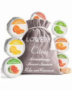 Lovery Essential Oil Shower Steamer Set, 7 Citrus Flavors Vapor Shower Tablets Women