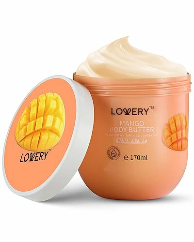 Lovery Mango Whipped Body Butter, 2 Pack Ultra Hydrating Shea Body Cream Women 1 Lovery Mango Whipped Body Butter, 2 Pack Ultra Hydrating Shea Body Cream Women