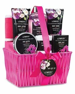 Lovery 9pc Enchanted Orchid Home-Spa Gift Basket Women
