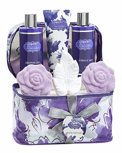 Lovery Bath & Body Gift Set - Lavender & Jasmine Home Spa Set With Cosmetic Bag Women 1 Lovery Bath & Body Gift Set - Lavender & Jasmine Home Spa Set With Cosmetic Bag Women