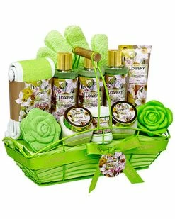 Lovery Home Spa Gift Basket - 13pc Magnolia & Jasmine Self Care Package Women