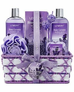 Lovery 13pc Honey Lavender Bath & Body With Essential Oil Diffuser Set Women