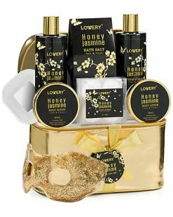 Lovery 12pc Honey And Jasmine Deluxe Bath & Body Spa Set - Home Spa Kit Women