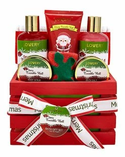 Lovery Bath And Body Christmas Gift Cherry Twinkle Bell Home Spa Set Women