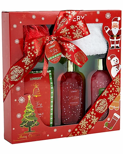 Lovery Red Rose & Jasmine Christmas Home Spa Set Women 1 Lovery Red Rose & Jasmine Christmas Home Spa Set Women