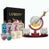 Lovery Whiskey Wine Globe Decanter & Spa Essentials Gift Set, 20pc Aromatherapy Women