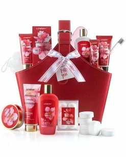 Lovery Home Spa Kit Gift Set, 25Pc Luxury Body Care In Japanese Cherry Blossom Women