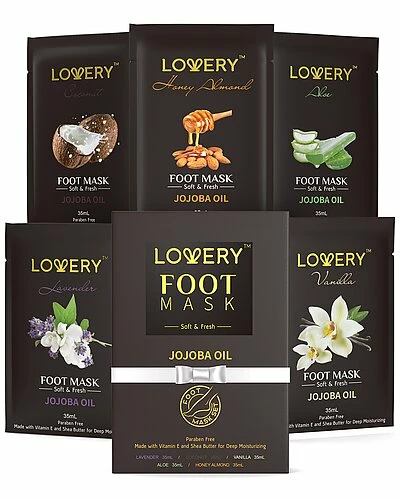 Lovery Foot Masks With Vitamin E, Shae Butter & Jojoba Oil, Deep Conditioning Women 1 Lovery Foot Masks With Vitamin E, Shae Butter & Jojoba Oil, Deep Conditioning Women