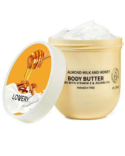 Lovery Almond Milk & Honey Body Butter - Ultra Hydrating Shea Butter Cream Women 2 Lovery Almond Milk & Honey Body Butter - Ultra Hydrating Shea Butter Cream Women - Image 2