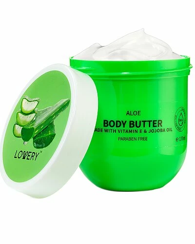 Lovery Aloe Body Butter - Ultra Hydrating Shea Butter Body Cream, Whipped Lotion Women 2 Lovery Aloe Body Butter - Ultra Hydrating Shea Butter Body Cream, Whipped Lotion Women - Image 2